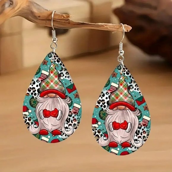3/$12~Christmas Gnome Earrings - Picture 2 of 3